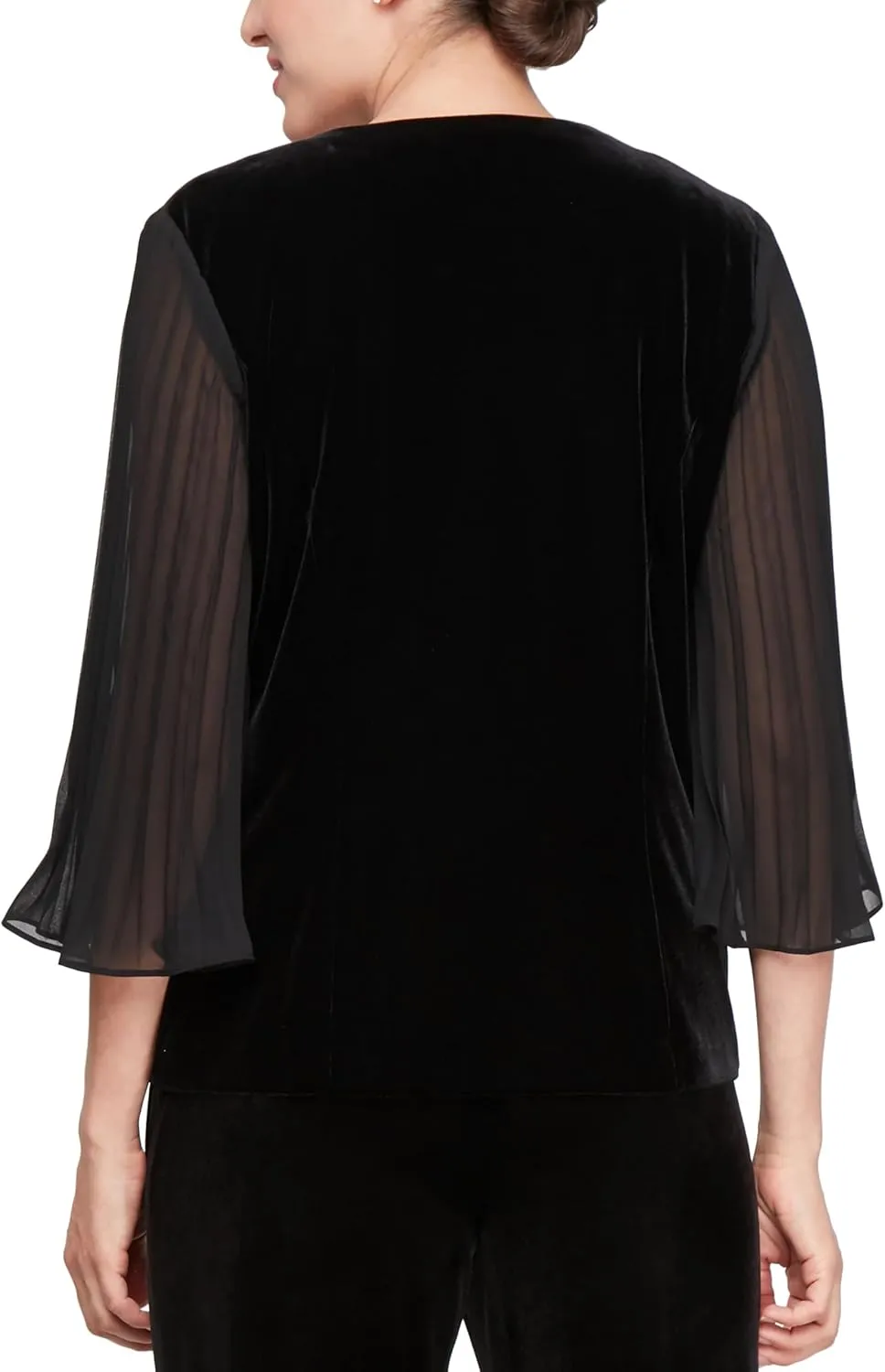 Alex Evenings Women's Jacket and Scoop Tank Top Velvet Twinset Petite Regular