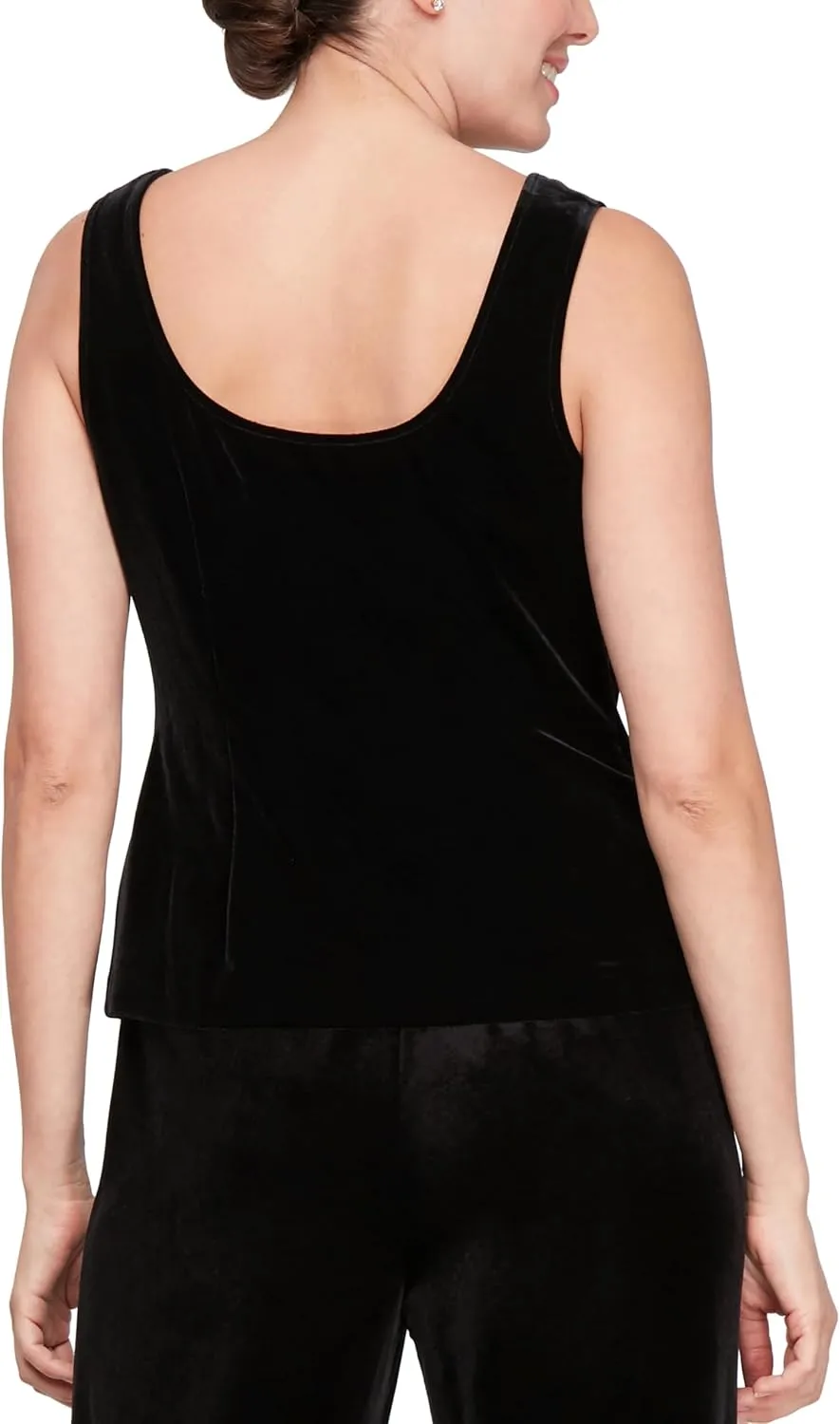 Alex Evenings Women's Jacket and Scoop Tank Top Velvet Twinset Petite Regular