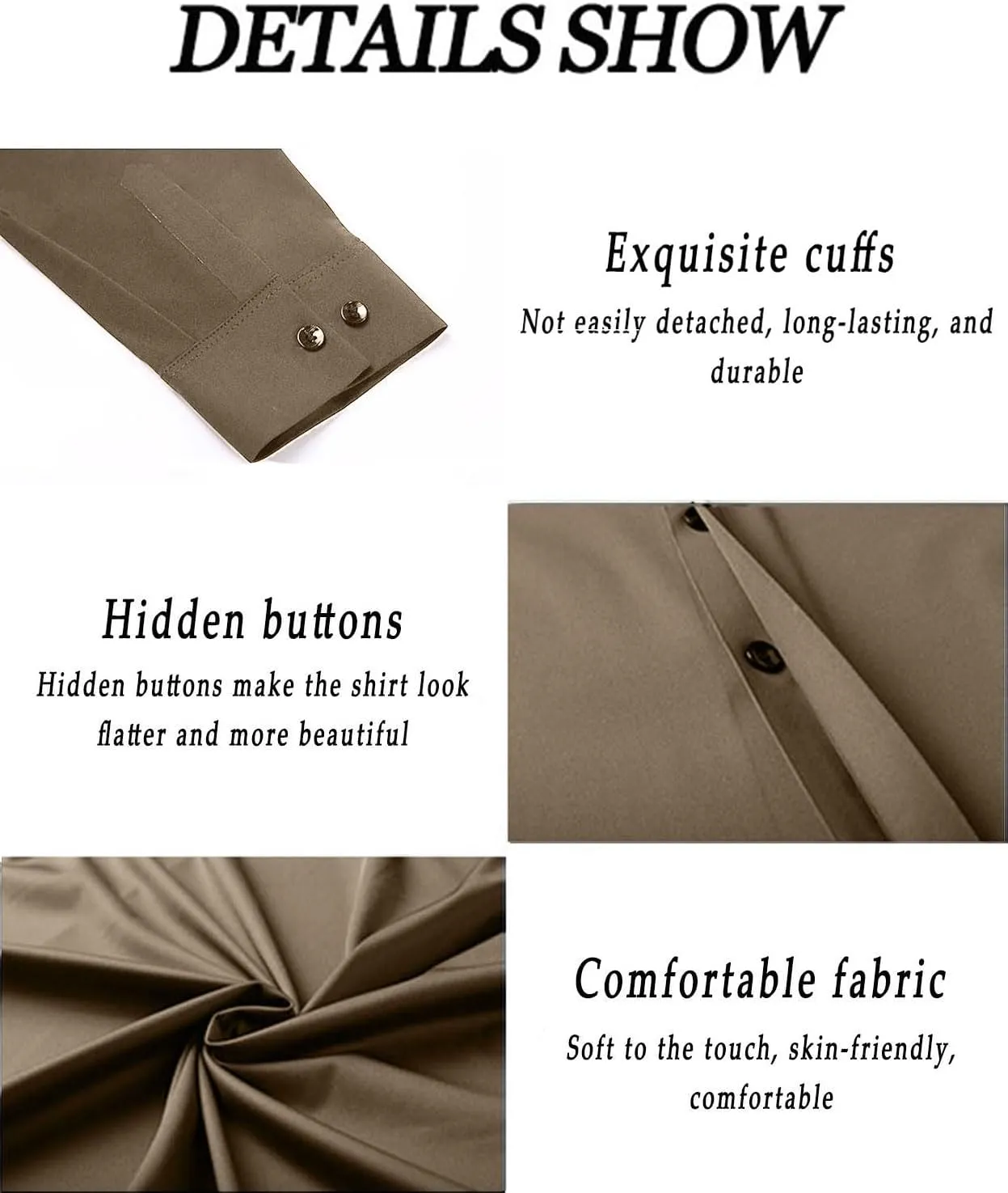 Bealin Men's Button Down Short Sleeve Casual Shirts Elastic Wrinkle Free Business Shirt for Summer Casual Top