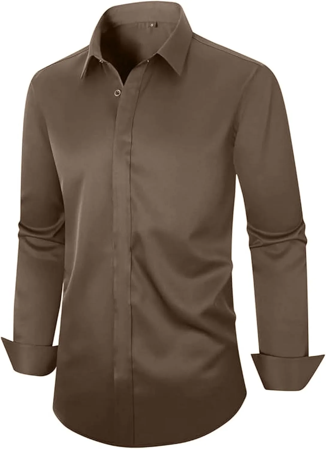 Bealin Men's Button Down Short Sleeve Casual Shirts Elastic Wrinkle Free Business Shirt for Summer Casual Top
