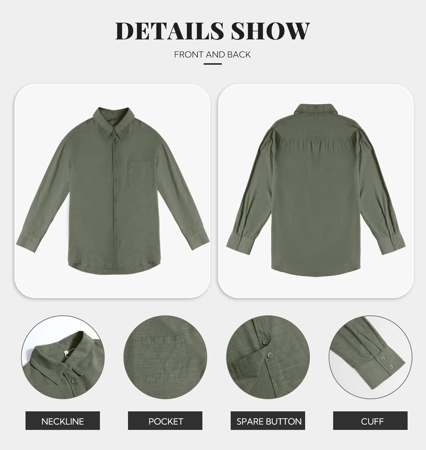 Button Down Shirts for Women Long Sleeve Dress Blouse Casual Solid Office Work Tops