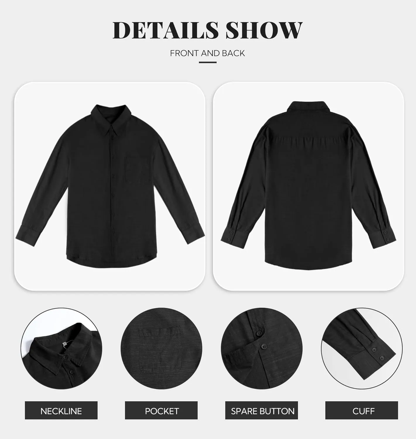 Button Down Shirts for Women Long Sleeve Dress Blouse Casual Solid Office Work Tops
