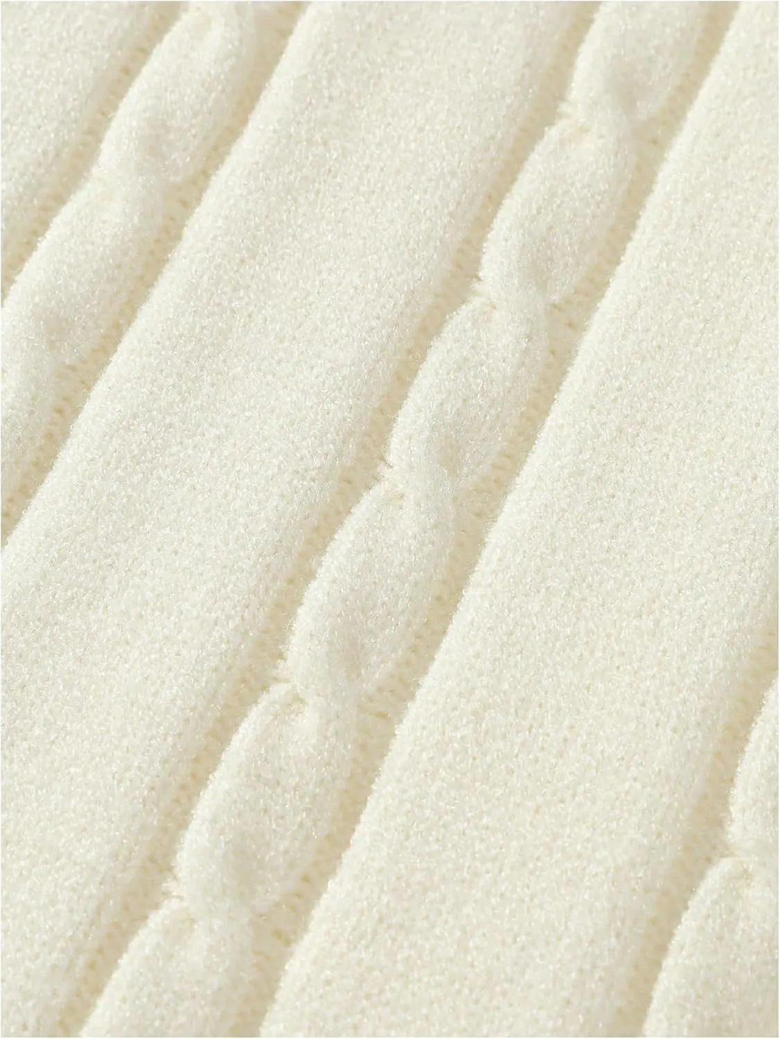 GORGLITTER Men's Striped Cable Knit Sweater Vest Sleeveless V Neck Pullover Sweater Tops