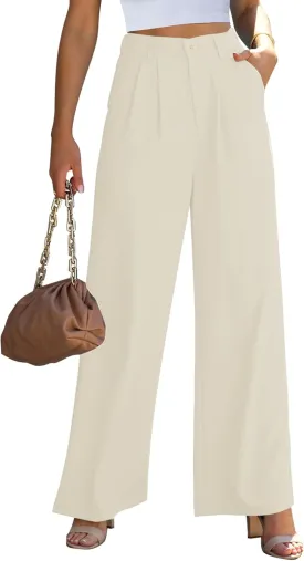 GRAPENT Wide Leg Pants for Women Work Business Casual High Waisted Dressy Pants Flowy Trousers Office