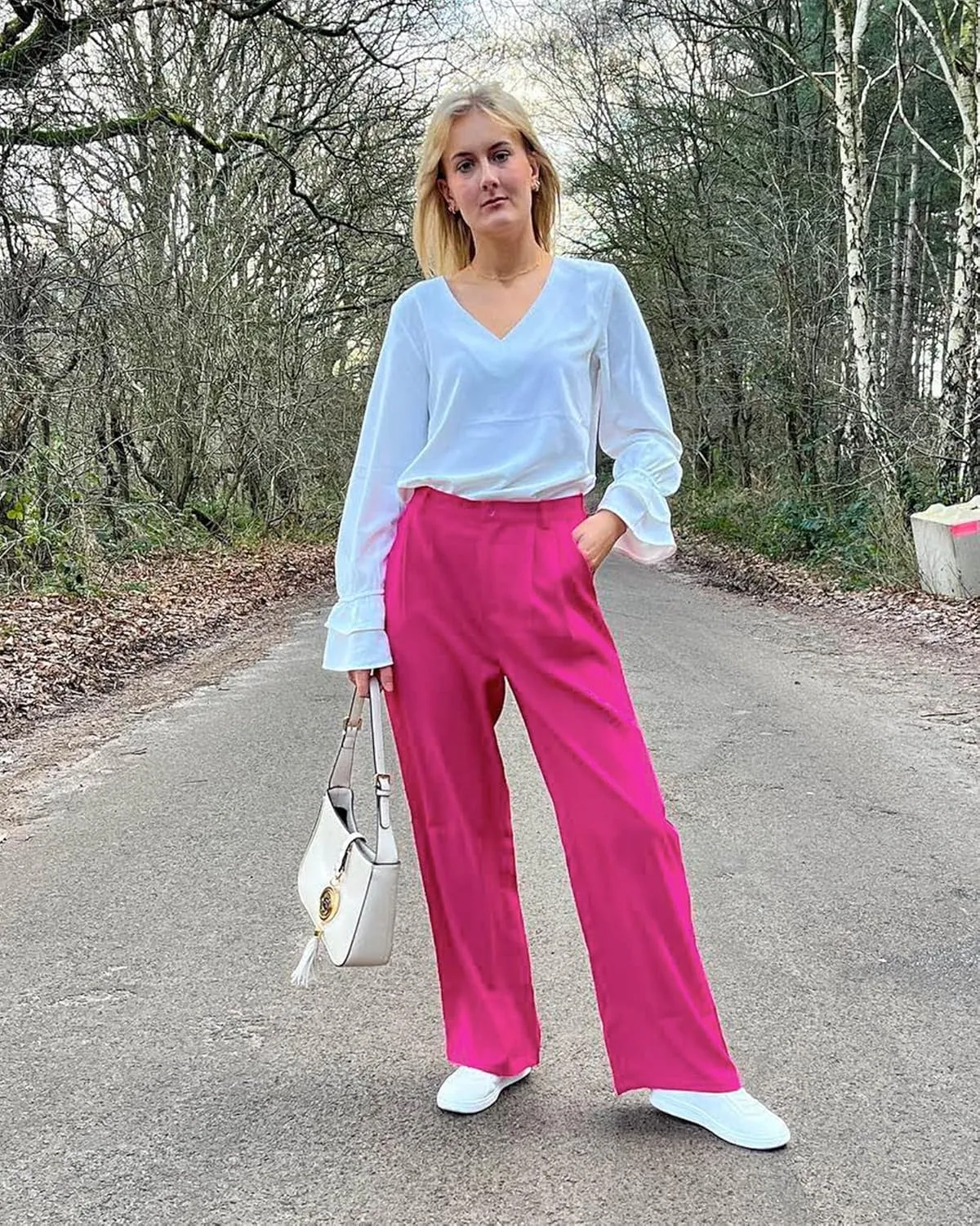 GRAPENT Wide Leg Pants for Women Work Business Casual High Waisted Dressy Pants Flowy Trousers Office