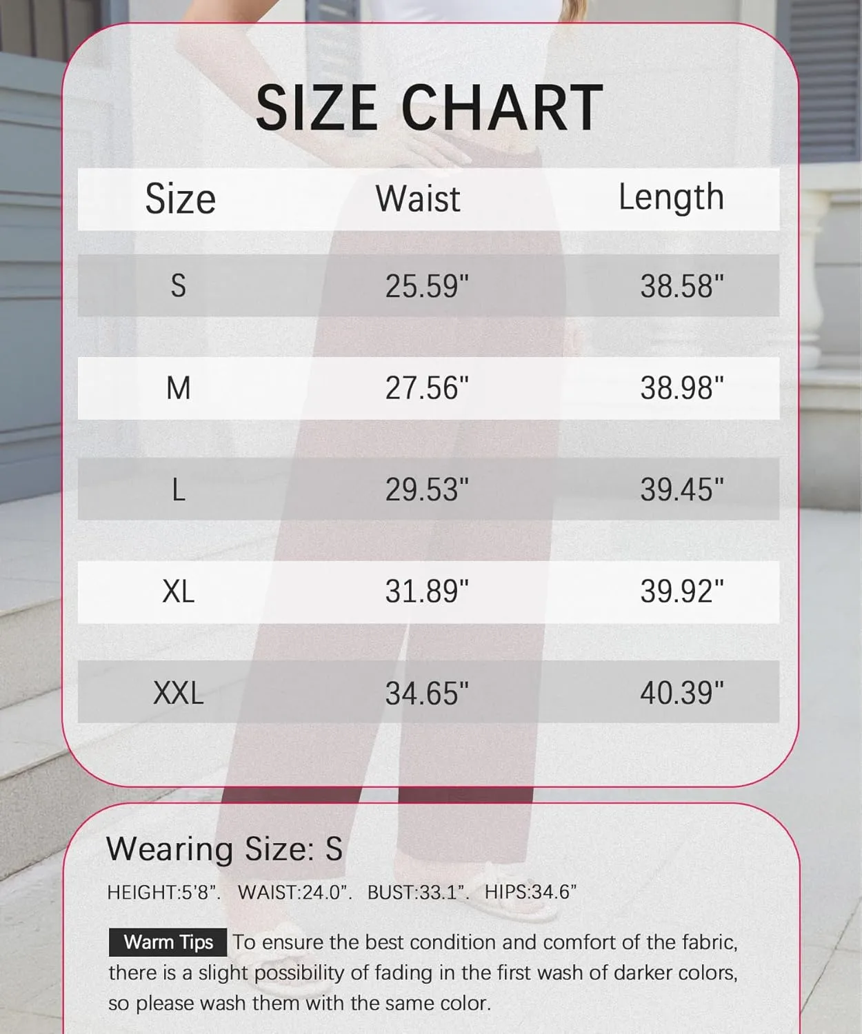 KUOTAI Womens Flowy Waist Wide Leg Palazzo Pants Loose Fit Casual Beach Drawstring Trousers with Pockets