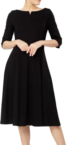 Marycrafts Women's Fit Flare Tea Midi Dress for Office Business Work