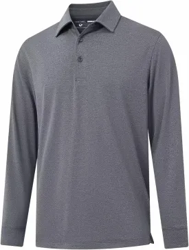 Mens Long Sleeve Classic Polo Shirts Casual Fashion Polo Shirts Office Work Golf Shirts for Men