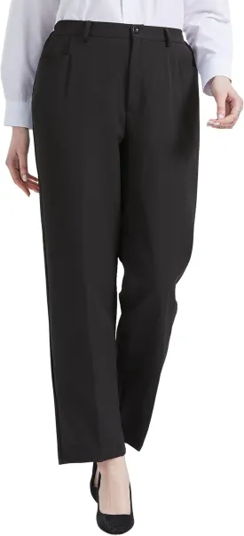 Nanxson Oversize Work Pants for Women Elastic Waist Straight Leg with 2 Pockets for Business Office Restaurant Hotel CFM2017