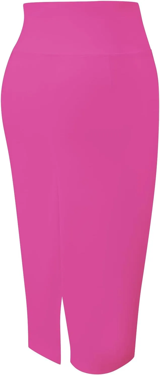 Tapata Women's Office Work Pencil Skirt Stretch High Waist Below Knee Bodycon for Business Casual