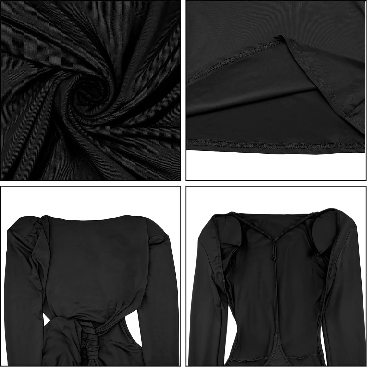 Women Bodycon Maxi Dress Long Sleeve Backless Ruched Party Cocktail Formal Wedding Guest Dresses Evening Gown