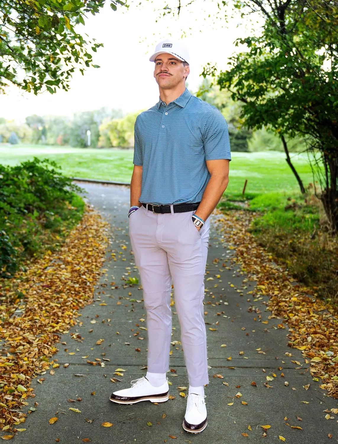 ZIRE Golf Men's Performance Polo | Dry Fit Short Sleeve Shirt | Moisture-Wicking Golf Shirt for Men | UPF 50  | 4-Way Stretch