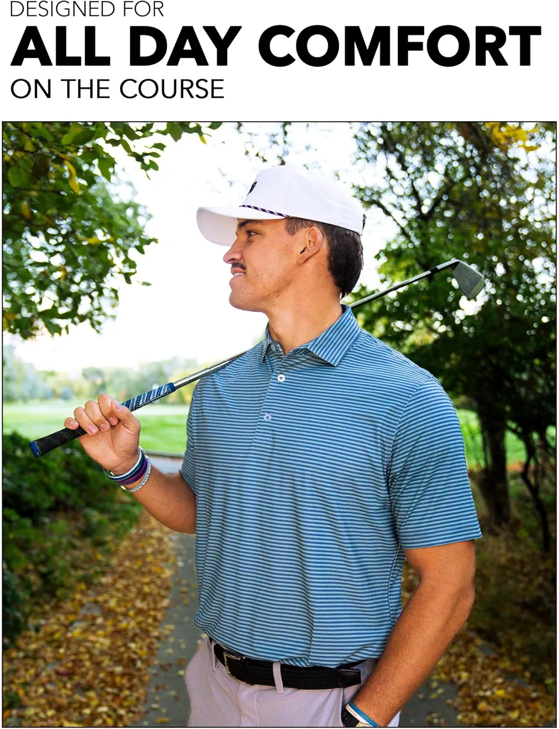 ZIRE Golf Men's Performance Polo | Dry Fit Short Sleeve Shirt | Moisture-Wicking Golf Shirt for Men | UPF 50  | 4-Way Stretch